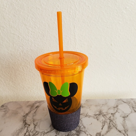 Custom made Minnie mouse jack-o'-lantern tumbler - Picture 2 of 4